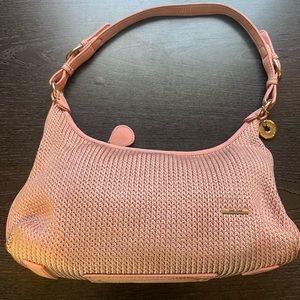 Vintage Pink stitched SAK tote bag